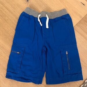 Hanna Andersson Blue Cargo Shorts with Gray Waistband